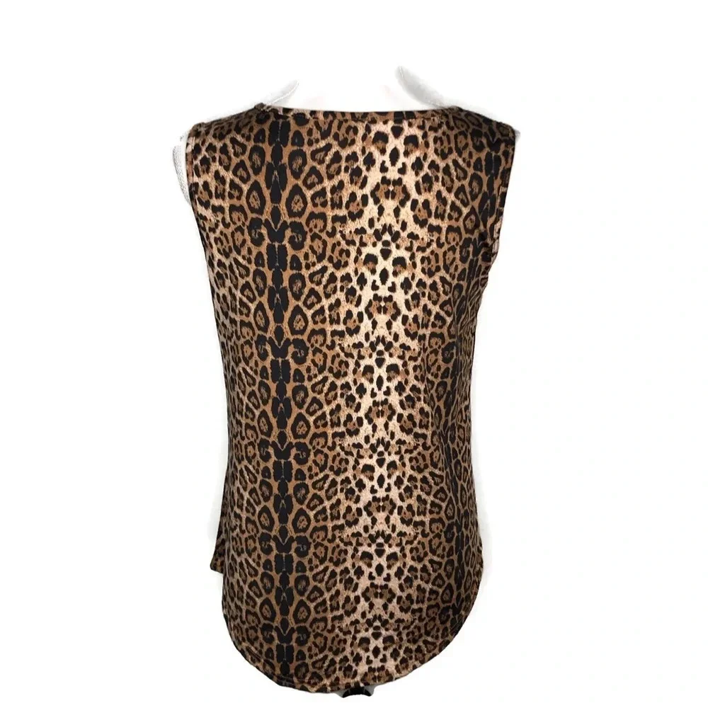 Ana & Kate sleeveless leopard top.  Size small - Picture 2 of 4